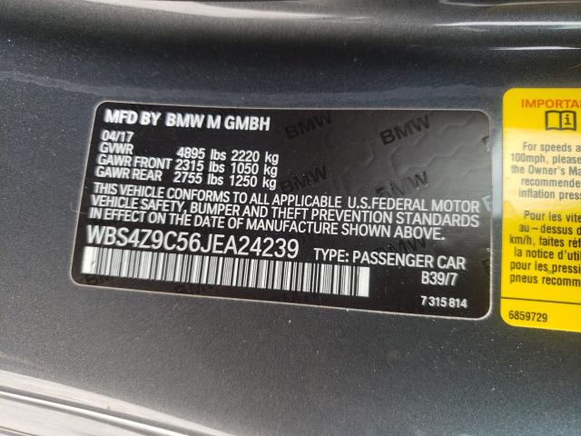 2018 BMW M4 WBS4Z9C56JEA24239