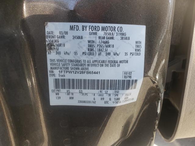 1FTPW12V28FB65441 Ford F150 Super 2008. Фото: 9