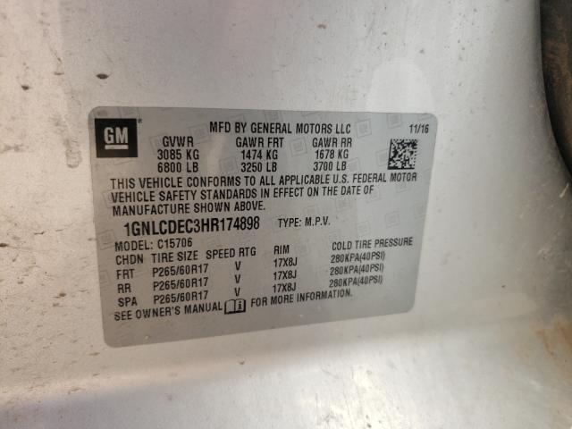 2017 CHEVROLET TAHOE POLI 1GNLCDEC3HR174898