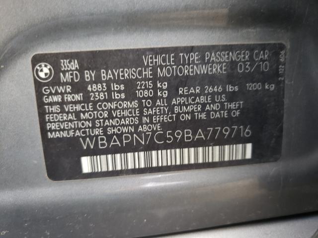 2011 BMW 335 D WBAPN7C59BA779716