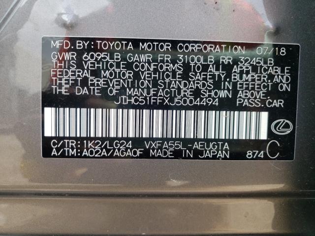 2018 LEXUS LS 500 BAS JTHC51FFXJ5004494