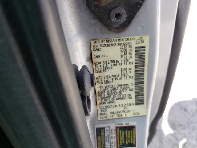 2011 SUZUKI EQUATOR BA 5Z62D0CT2BC412684