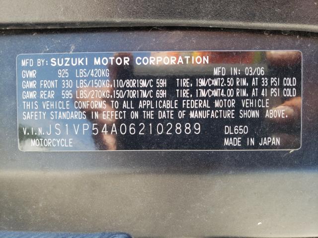 2006 SUZUKI DL650 K JS1VP54A062102889