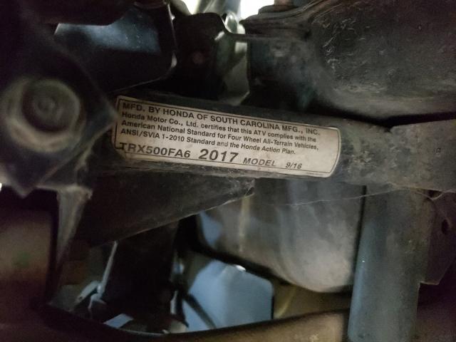 2017 HONDA TRX500 FA 1HFTE4627H4200558