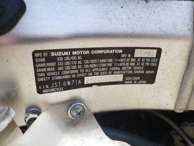 2000 SUZUKI GSX1300 R JS1GW71A2Y2101340