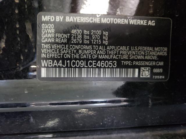 2020 BMW 430I GRAN WBA4J1C09LCE46053