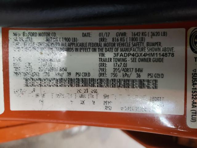 2017 FORD FIESTA ST 3FADP4GX4HM114878