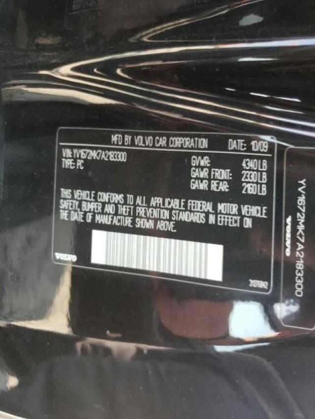2010 VOLVO C30 T5 YV1672MK7A2183300