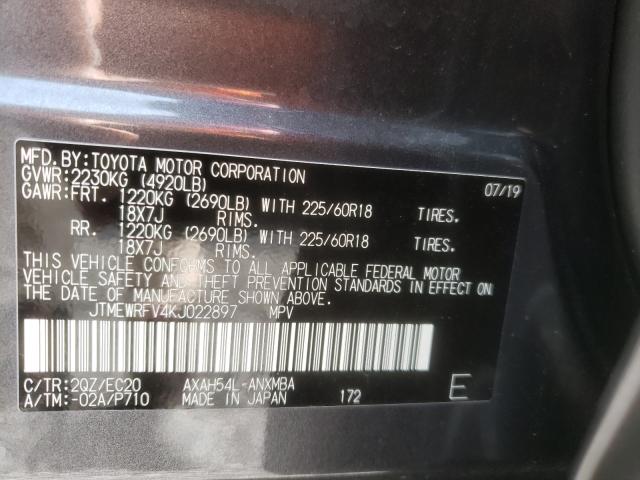 2019 TOYOTA RAV4 XSE JTMEWRFV4KJ022897