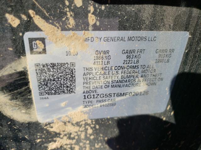 2021 CHEVROLET MALIBU RS 1G1ZG5ST6MF020126