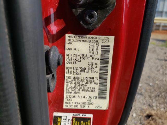 2012 SUZUKI EQUATOR BA 5Z62D0CT5CC423678