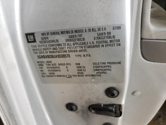 2010 CHEVROLET HHR 3GNBABDB0AS508578