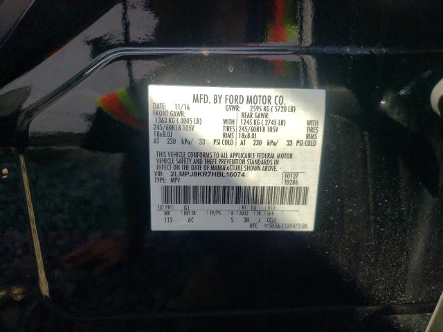 2017 LINCOLN MKX SELECT 2LMPJ8KR7HBL16074