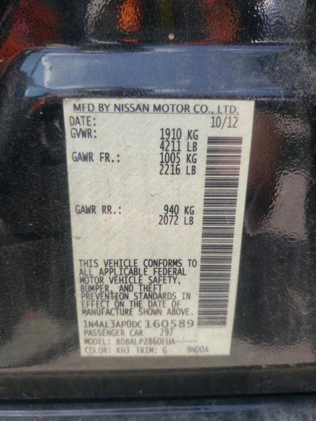 1N4AL3AP0DC160589 Nissan Altima 2.5 2013. Фото: 9