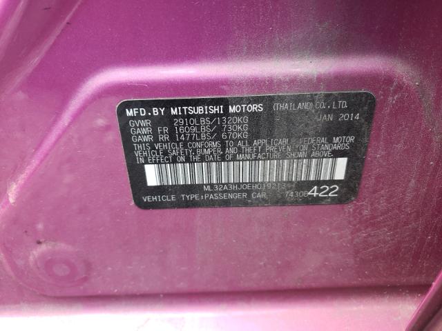 2014 MITSUBISHI MIRAGE ML32A3HJ0EH019213