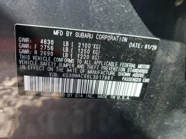 2020 SUBARU LEGACY PRE 4S3BWAC66L3017661