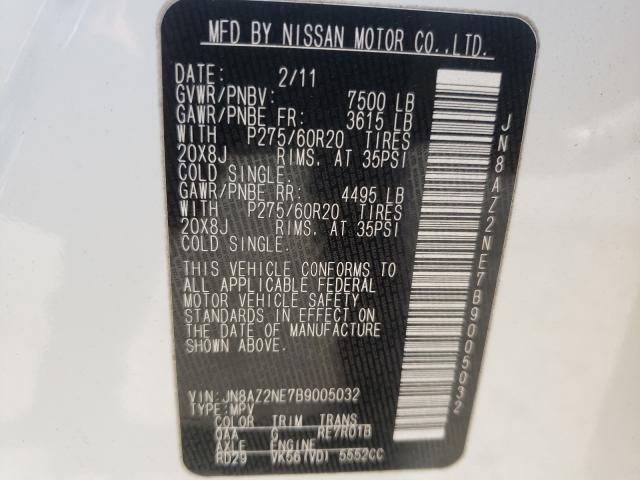 2011 INFINITI QX56 JN8AZ2NE7B9005032