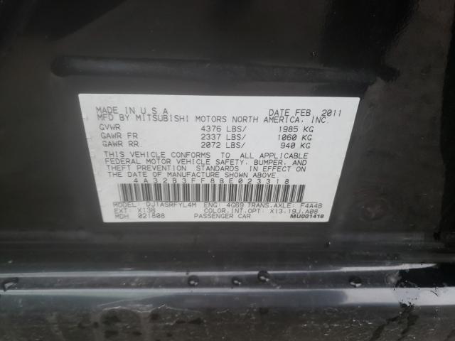 2011 MITSUBISHI GALANT ES 4A32B3FF8BE023318