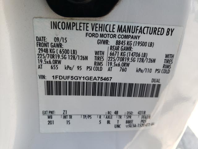 2016 FORD F550 SUPER 1FDUF5GY1GEA75467