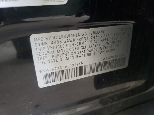 2010 VOLKSWAGEN PASSAT KOM WVWJK7AN1AE136255