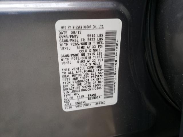 2013 INFINITI FX37 JN8CS1MW2DM170665