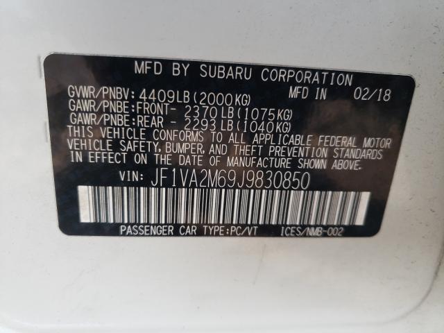 2018 SUBARU WRX STI JF1VA2M69J9830850