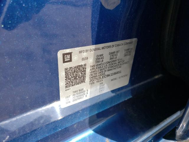 2019 GMC SIERRA LIM 2GTV2LEC5K1166851