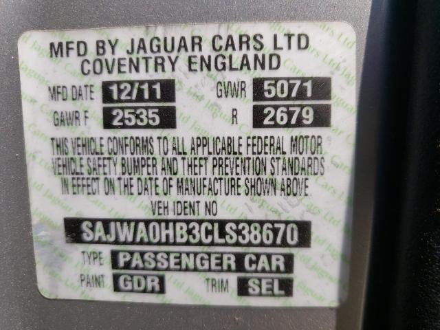 2012 JAGUAR XF PORTFOL SAJWA0HB3CLS38670