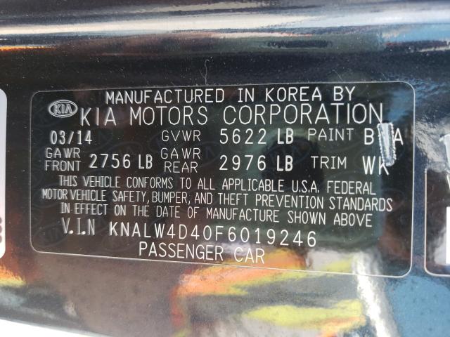 2015 KIA K900 KNALW4D40F6019246
