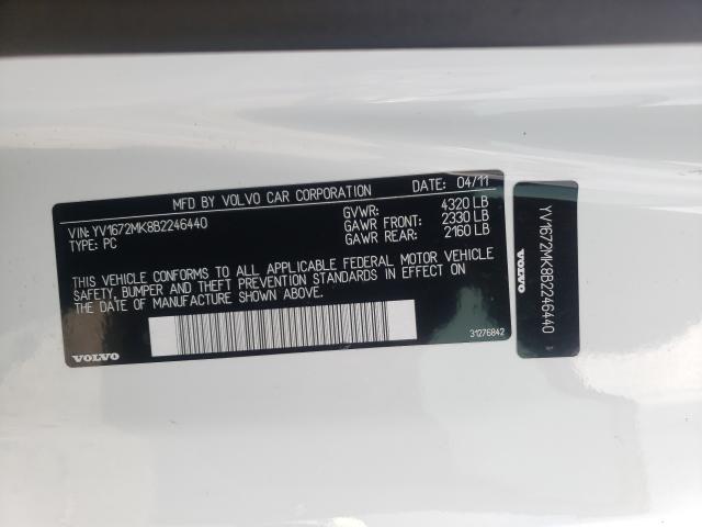 2011 VOLVO C30 T5 YV1672MK8B2246440