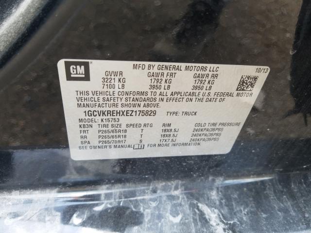 1GCVKREHXEZ175829 Chevrolet Silverado 2014. Фото: 9