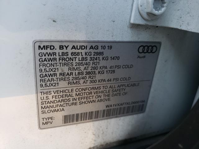 VIN WA1VXAF7XLD000154 2020 Audi Q7, Prestige no.10