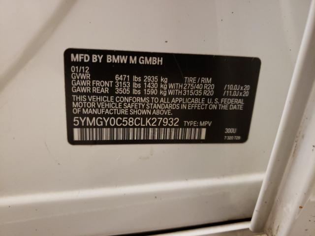 2012 BMW X5 M 5YMGY0C58CLK27932