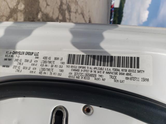 2011 DODGE RAM 2500 3D7UT2CL1BG508928
