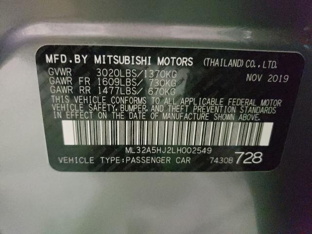 2020 MITSUBISHI MIRAGE LE ML32A5HJ2LH002549