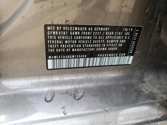 2016 VOLKSWAGEN GOLF R WVWLF7AU8GW155456