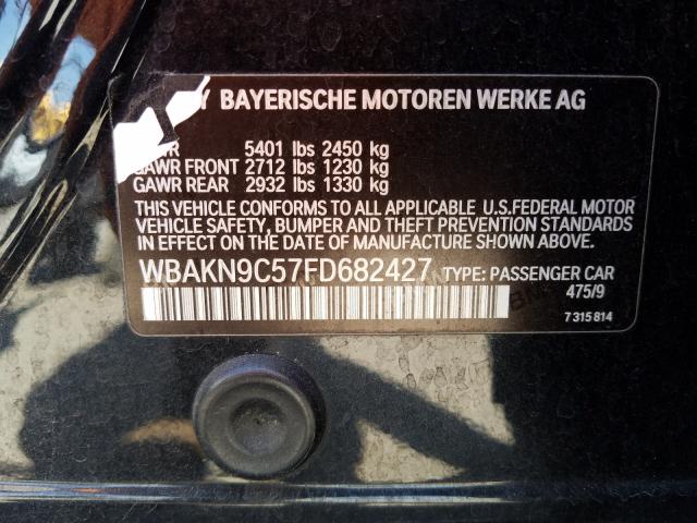 2015 BMW 550 I WBAKN9C57FD682427