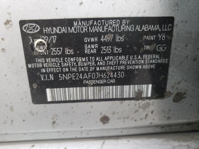 2018 HYUNDAI SONATA SE 5NPE24AF0JH624430