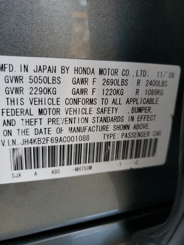 2010 ACURA RL JH4KB2F69AC001088