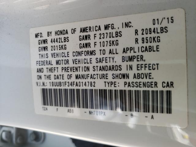 2015 ACURA TLX 19UUB1F34FA014782