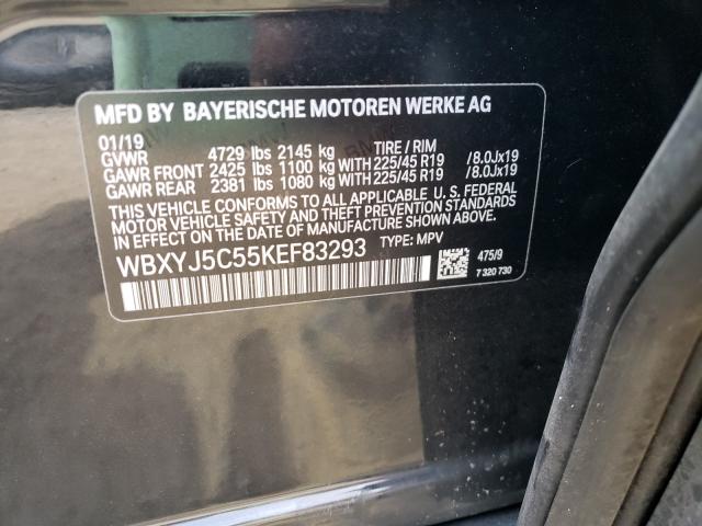 VIN WBXYJ5C55KEF83293 2019 BMW X2, Xdrive28I no.10