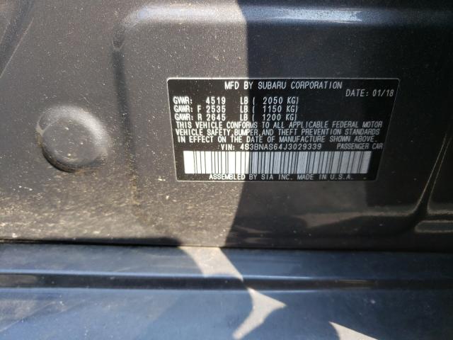 2018 SUBARU LEGACY SPO 4S3BNAS64J3029339
