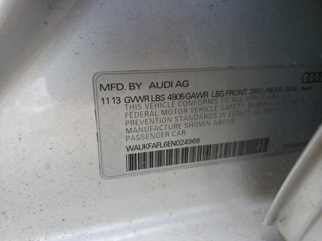 2014 AUDI A4 PRESTIG WAUKFAFL6EN024969