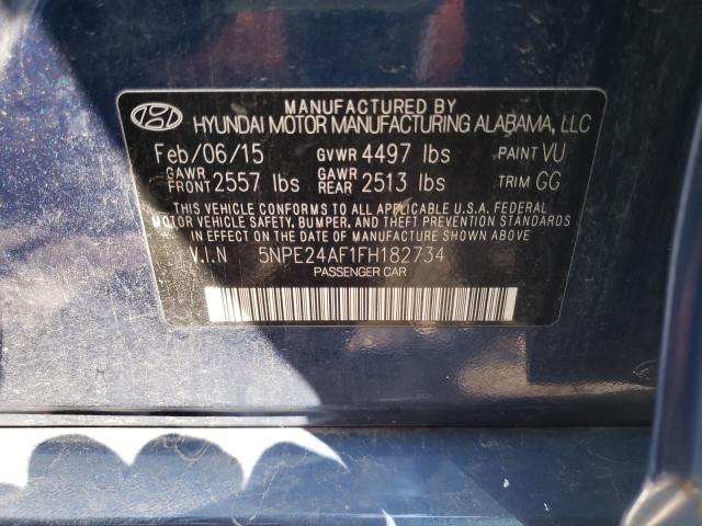 2015 HYUNDAI SONATA SE 5NPE24AF1FH182734