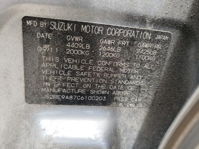 2012 SUZUKI KIZASHI SP JS2RE9A87C6100203