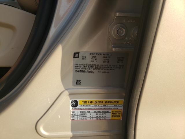 2010 BUICK LACROSSE C 1G4GE5EV6AF259619