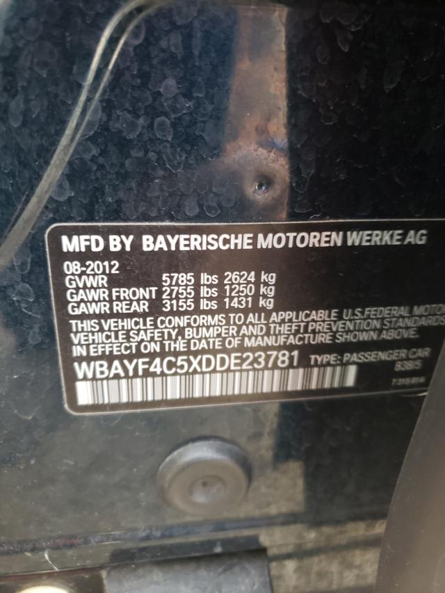 2013 BMW 740 LXI WBAYF4C5XDDE23781