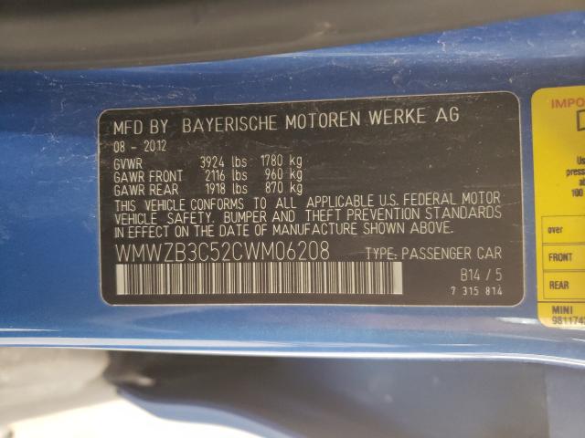 2012 MINI COOPER COU WMWZB3C52CWM06208
