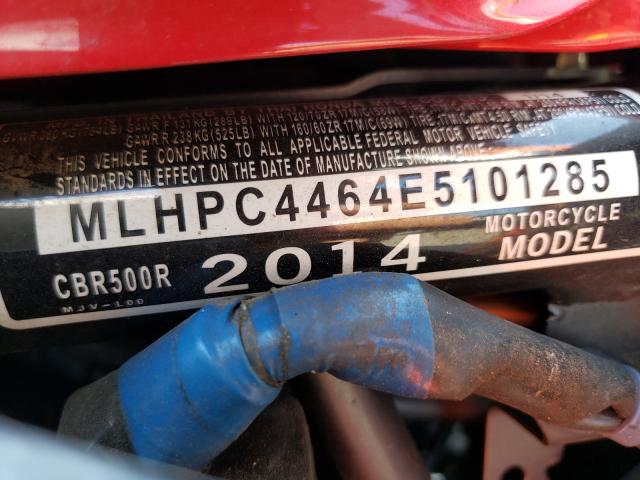 2014 HONDA CBR500 R MLHPC4464E5101285