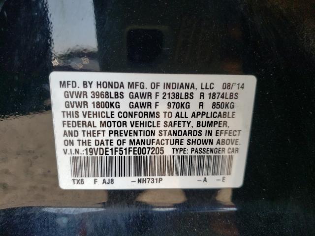2015 ACURA ILX 20 PRE 19VDE1F51FE007205